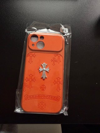 Funda iPhone 15 Chrome Hearts Naranja