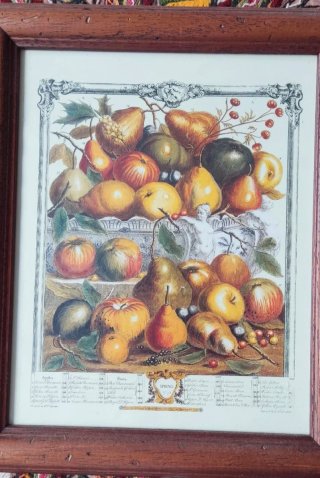 Lote 2 cuadros bodegones frutas