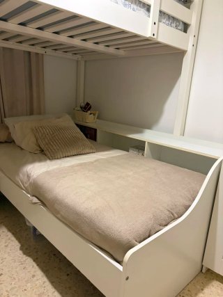 Cama alta litera Ikea blanca