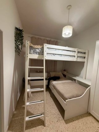 Cama alta litera Ikea blanca