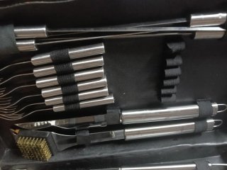 Maletín de herramientas para barbacoa , acero inox