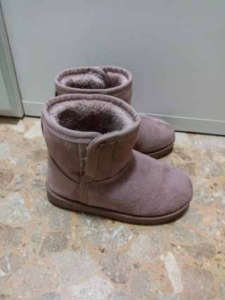 Botas niña borreguito rosa