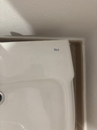 Lavabo de porcelana blanco