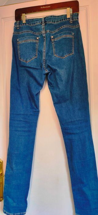 Jeans Miss Fanny bordado floral azul