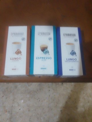 Cajas de café Cremesso