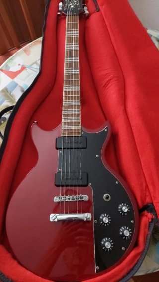 Hofner Colorama Guitarra Eléctrica Roja
