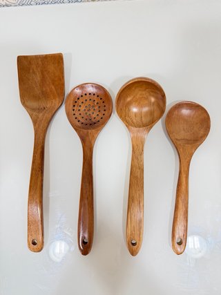 Set 4 Utensilios Cocina Madera