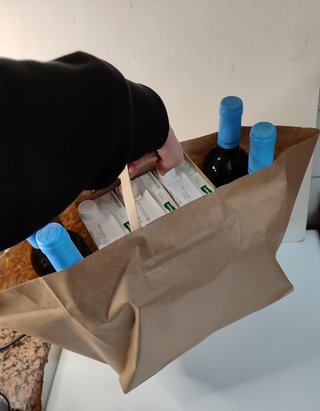 150 bolsas de papel kraft ,TAKE AWAY, tiendas