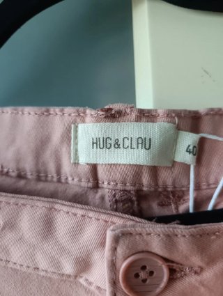 Pantalón rosa Hug And Clau talla M con flores