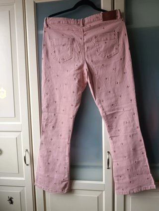 Pantalón rosa Hug And Clau talla M con flores