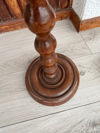 Par de columnas/pedestales madera torneada 60cm