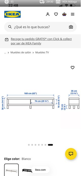 Mueble TV Blanco Ikea