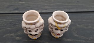 Testine porta stuzzicadenti in ceramica