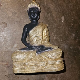 Figura Buda Dorado Sentado