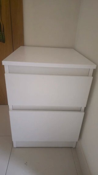 Mesita de noche KULLEN IKEA Blanca