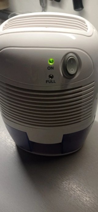 Desumidificador Pequeno Branco e Azul
