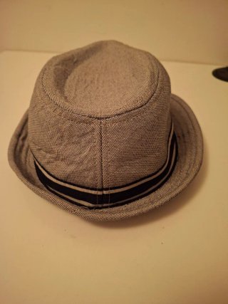 Sombrero Fedora Gris Rayas