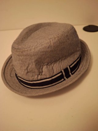 Sombrero Fedora Gris Rayas