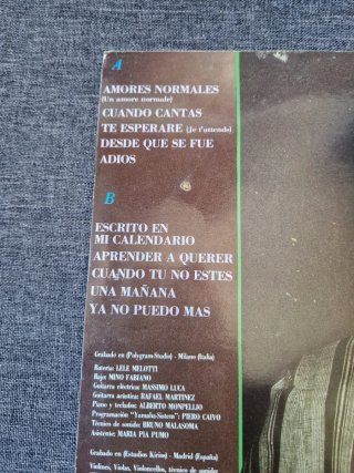 Vinilo LP Agustín Pantoja - Amores Normales 1986