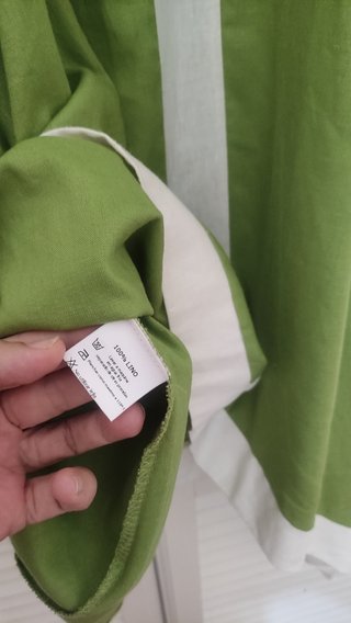 Vestido verde y blanco nuevo