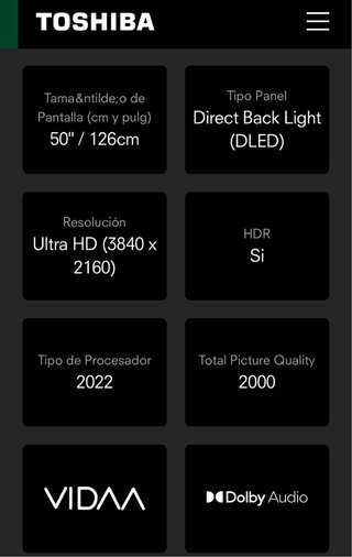 Tv toshiba Qled 50”