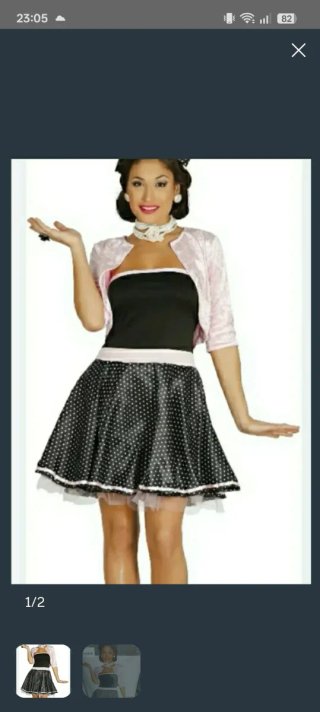 Disfraz años 60 Talla Única