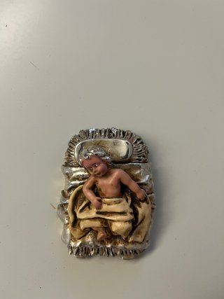 Figura Belén antigua pintada