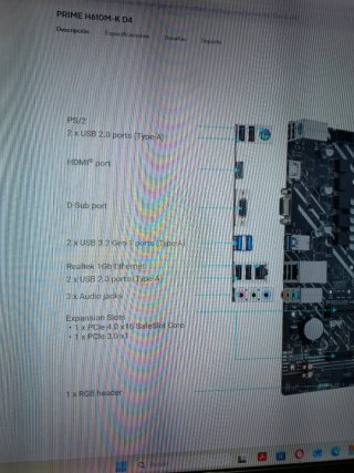 Placa Base Asus Prime H610M-K D4 MATX