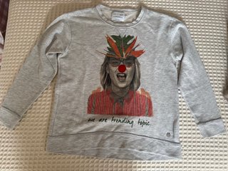 Sudadera Dear Tee gris con estampado