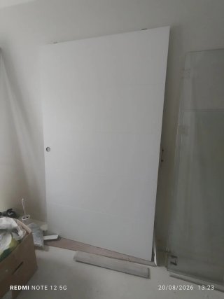 Puerta corredera blanca XL 210x122cm