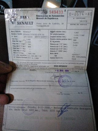 Renault fuego 1984