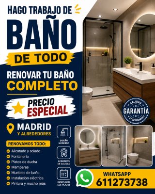 Hacemos reformas de baños en general Madrid