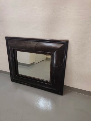 Espejo Marco Madera Negro Marrón