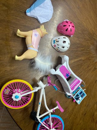 Nancy Accesorios Muñeca Bicicleta Cascos