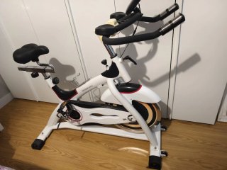 Bicicleta de Spinning Blanca