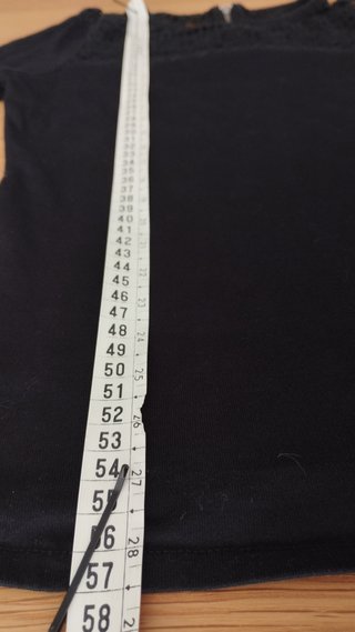 Camiseta negra Karen Millen larga encaje Talla 34