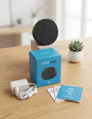 Amazon Echo Pop Alexa Negro | Altavoz Inteligente