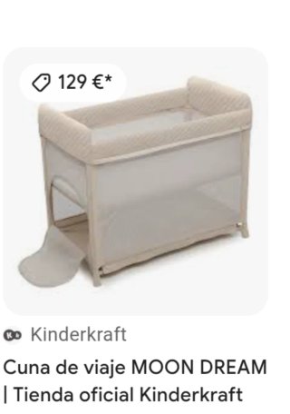 Cuna Plegable Beige Poco Uso
