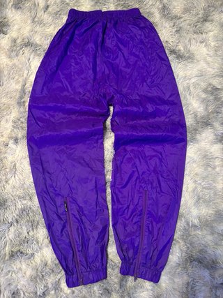 Pantalón Chubasquero K-Way Morado Vintage -Talla M