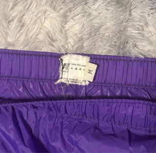 Pantalón Chubasquero K-Way Morado Vintage -Talla M