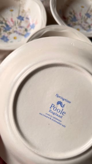 Juego 6 Platos Hondos Poole Pottery inglesa