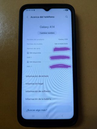 Samsung Galaxy A14 5G Negro Cargador