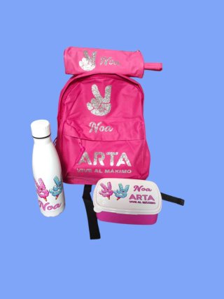 Lote Arta Noa: Mochila, Lonchera y Botella