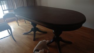 Mesa comedor madera antigua cerezo
