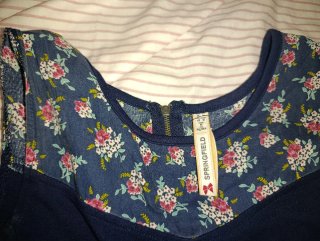 Vestido Springfield floral azul marino