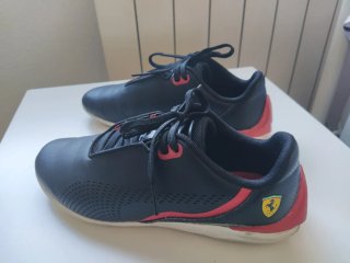 Zapatillas Puma Ferrari Niños Negras Rojas