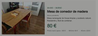 Mesa de comedor de madera