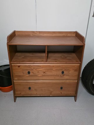 Cómoda cambiador pino IKEA Leksvik