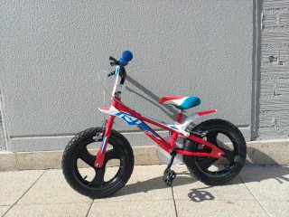 Bicicleta infantil 14 roja y azul