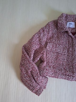 Chaqueta Zara Niña Tweed Estampado
